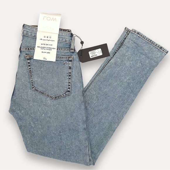 Rag and Bone Dre Slim Low Rise Boyfriend Jeans Edgecliff - Picture 5 of 7